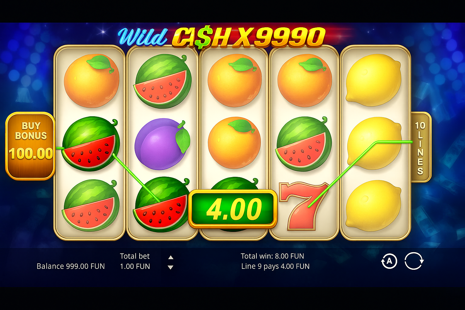 Wild Cash x9990 preview